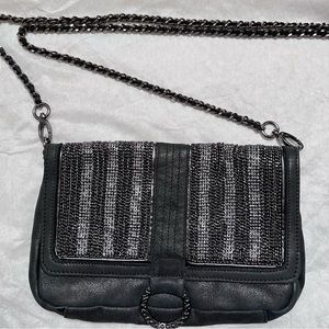 Daniel Wenger Black Nubuck Clutch Crossbody Bag. Brand New